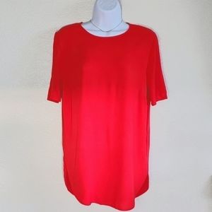 H&M SHORT SLEEVE RED BLOUSE SIZE 6